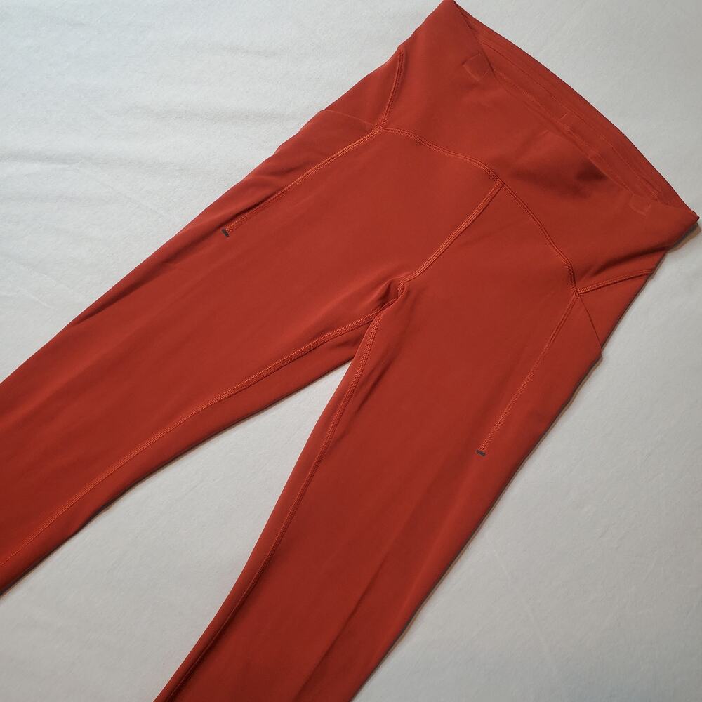 Lululemon Women's Size 8 Power Thru High Rise Tight 25" Orange W5CVIS